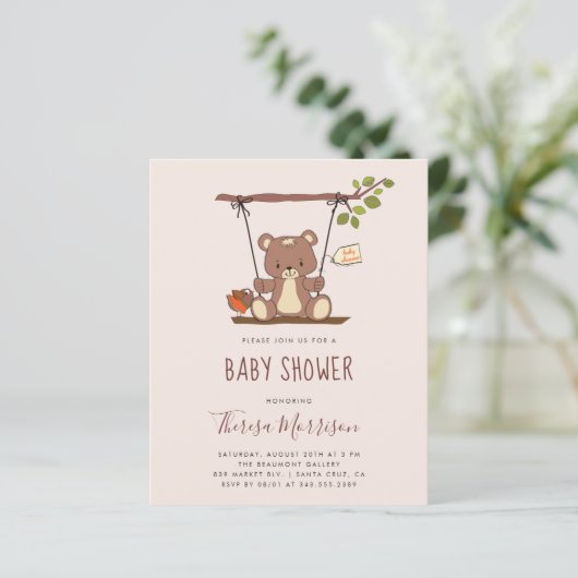 Budget Whimsical Teddy Bear Baby shower (Staand voorkant)
