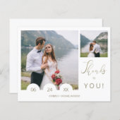 Budget Whimsical Typography Script 2 Photo Wedding (Voorkant / Achterkant)