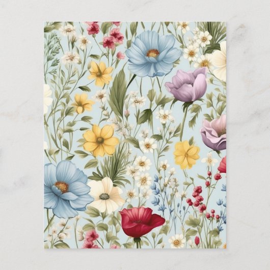 Budget Whimsical Wildflower Meadow Bruiloft (Achterkant)