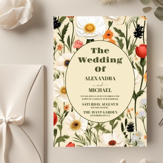 Budget Whimsical Wildflower Meadow Bruiloft