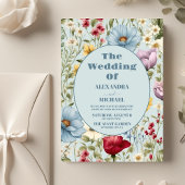 Budget Whimsical Wildflower Meadow Bruiloft