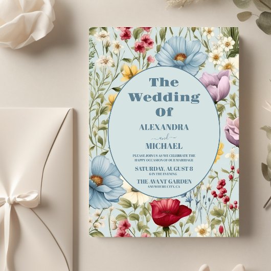 Budget Whimsical Wildflower Meadow Bruiloft