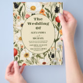 Budget Whimsical Wildflower Meadow Bruiloft Flyer (Hand)