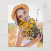 Budget Whimsical Wildflower Vrijgezellenfeest Foto Flyer (Achterkant)