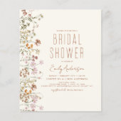 Budget Whimsical Wildflower Vrijgezellenfeest Foto Flyer (Voorkant)