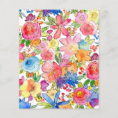 BUDGET Whimsy Bold Bloemen Waterverf bruiloft (Achterkant)