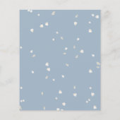 Budget White Blossom Dusty Blue Wedding Uitnodigin (Achterkant)