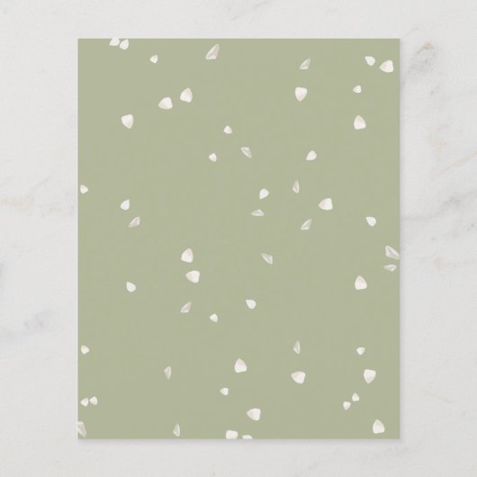 Budget White Blossom Wedding Invitation (Achterkant)