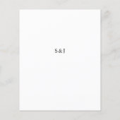 Budget White Boho Floral Menu (Achterkant)