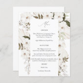 Budget White Boho Floral Menu 2 (Voorkant / Achterkant)