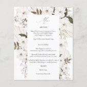 Budget White Boho Floral Menu 2 (Voorkant)
