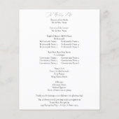 Budget White Boho Floral Wedding Ceremony Flyer (Achterkant)