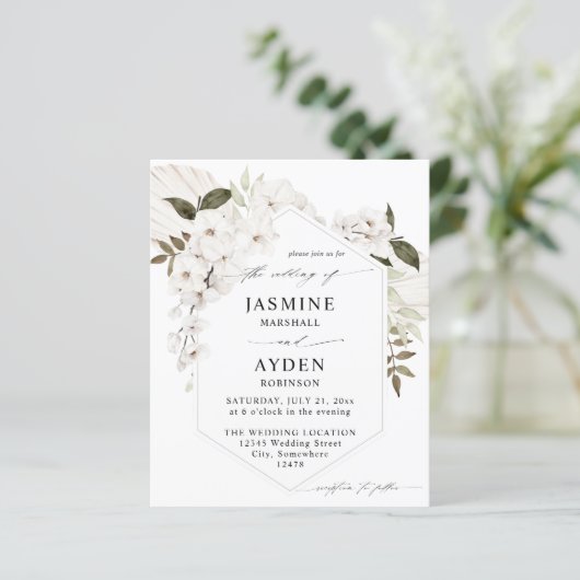 Budget White Boho Floral Wedding V2 LN (Staand voorkant)