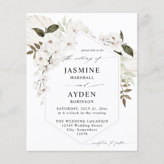 Budget White Boho Floral Wedding V2 LN (Voorkant)