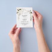 Budget White Boho Floral Wedding V2 LN Flyer (Hand)