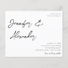 Budget White Calligraphy Photo Wedding V2 Flyer