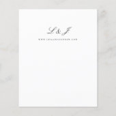 Budget White Calligraphy Wedding (Achterkant)