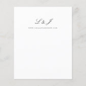 Budget White Calligraphy Wedding Flyer (Achterkant)