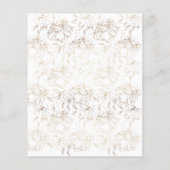 Budget White Elegant Hand Drawn Botanical Wedding Flyer (Achterkant)