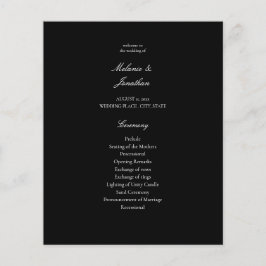 Budget White Elegant Wedding Ceremony - Black Flyer