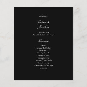 Budget White Elegant Wedding Ceremony - Black Flyer