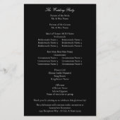 Budget White Elegant Wedding Ceremony - Black MED Flyer (Achterkant)