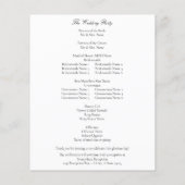 Budget White Elegant Wedding Ceremony Flyer (Achterkant)