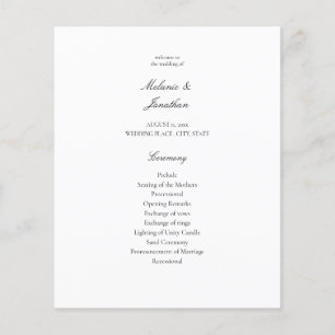 Budget White Elegant Wedding Ceremony Flyer