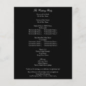 Budget White Elegant Wedding Program - Black (Achterkant)