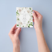 Budget White Floral Gradual Party Flyer (Hand)