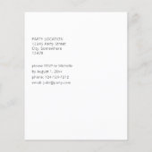 Budget White Floral Gradual Party Flyer (Achterkant)