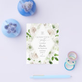 Budget White Floral Gradual Party Flyer (Enkel)