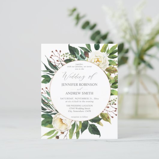 Budget White Floral & Greenery 2 Wedding (Staand voorkant)