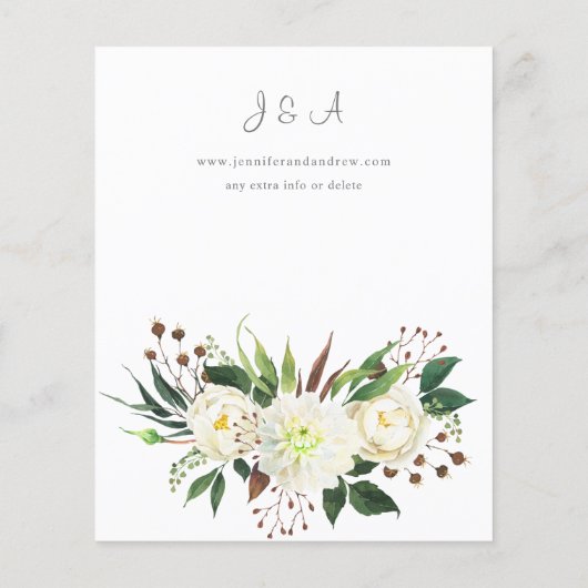 Budget White Floral & Greenery 2 Wedding (Achterkant)