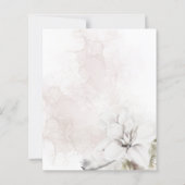 Budget White Floral Waterverf Wedding Invite (Achterkant)
