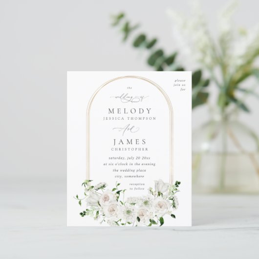 Budget White Floral Wedding 2 (Staand voorkant)