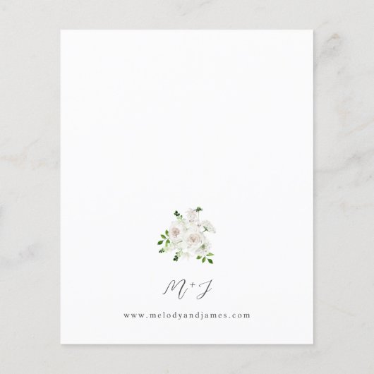 Budget White Floral Wedding 2 (Achterkant)