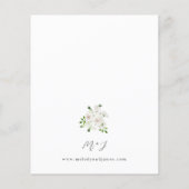 Budget White Floral Wedding 2 Flyer (Achterkant)