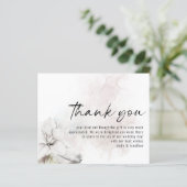 Budget White Florals Foto Weduwschap Bedankt (Staand voorkant)