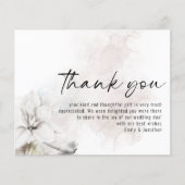 Budget White Florals Foto Weduwschap Bedankt (Voorkant)