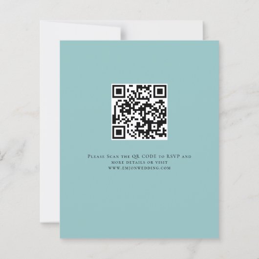 Budget White Florals QR Code Wedding Evening Party (Achterkant)