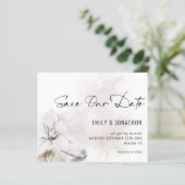 Budget White Florals Weddenschap QR Code Save Our  (Staand voorkant)