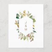 BUDGET White & Gold Floral Weddenschap (Achterkant)