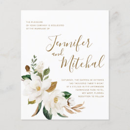 BUDGET White & Gold Floral Weddenschap