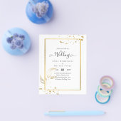 BUDGET White Gold PHOTO Weddenschap Flyer (Enkel)