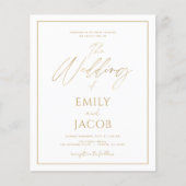 Budget White Gold Wedding Foto Modern (Voorkant)