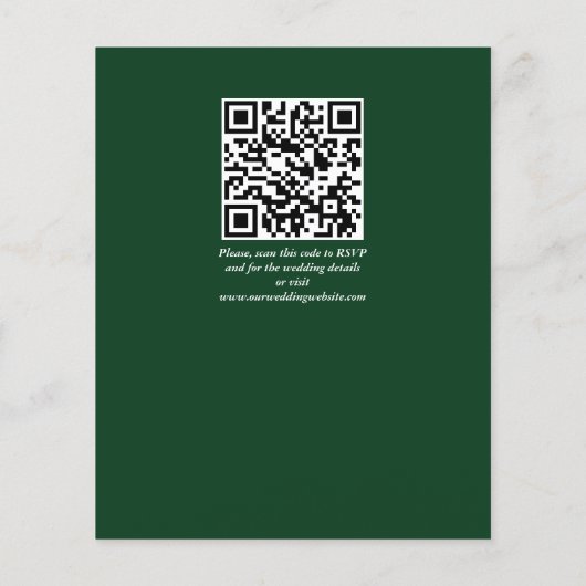 Budget white greenery roos floral bruiloft nodig (Achterkant)