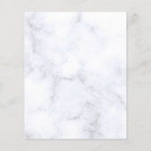 Budget White Marble Calligraphy Wedding Invitation (Achterkant)