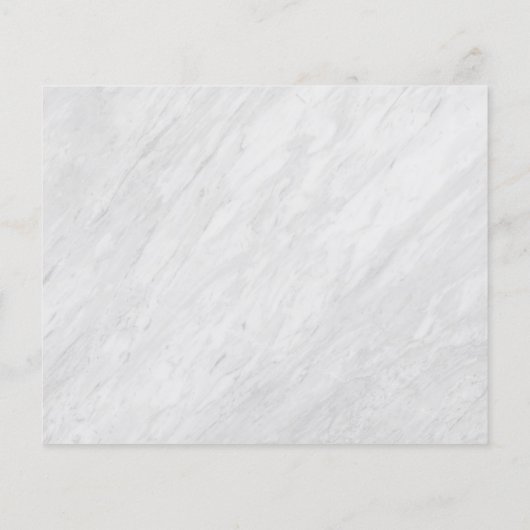 Budget White Marble & Roos Gold Script Baby shower (Achterkant)