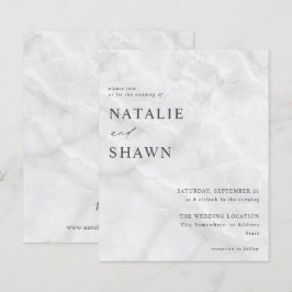 Budget White Marble Wedding